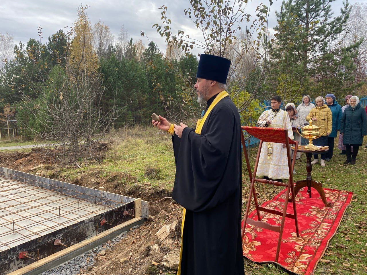 ЗАКЛАДКА ФУНДАМЕНТА ВОСКРЕСНОЙ ШКОЛЫ Г. ЮРЮЗАНЬ