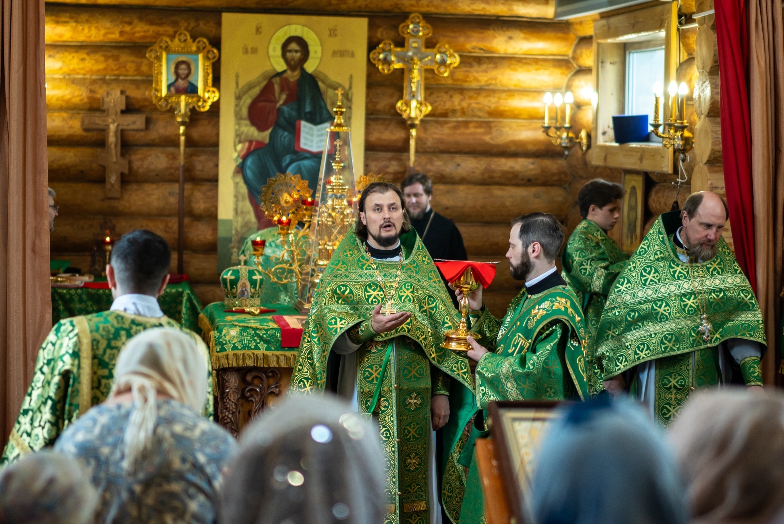 Литургия в храме блж. Ксении Петербургской в с. Куваши