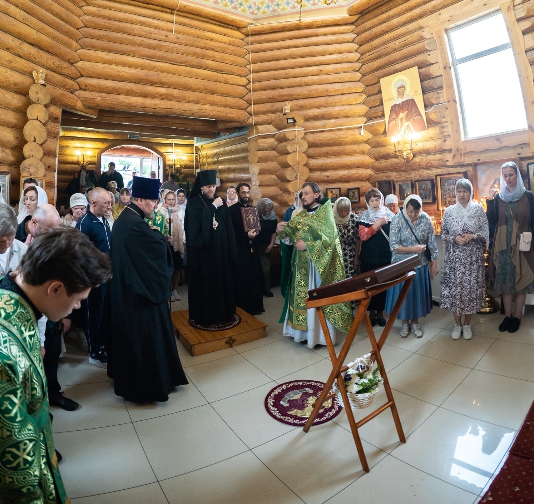 Литургия в храме блж. Ксении Петербургской в с. Куваши