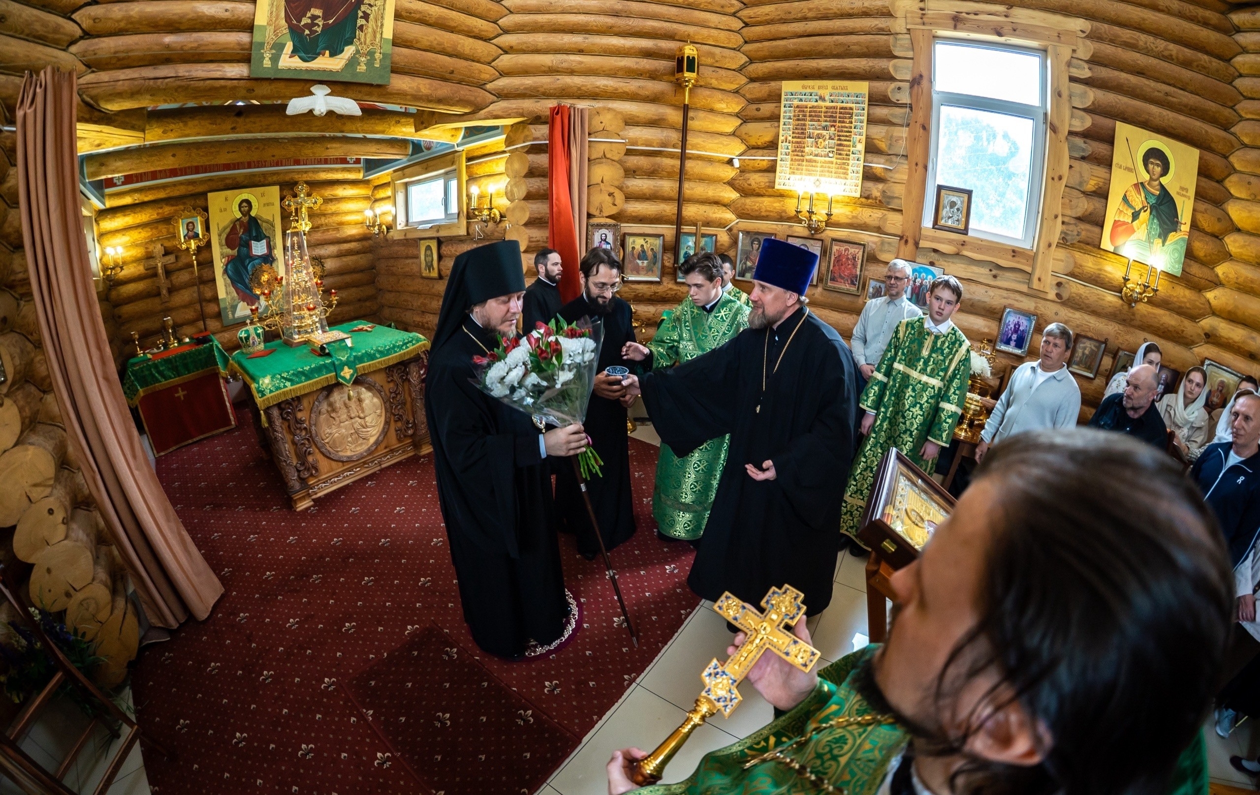 Литургия в храме блж. Ксении Петербургской в с. Куваши