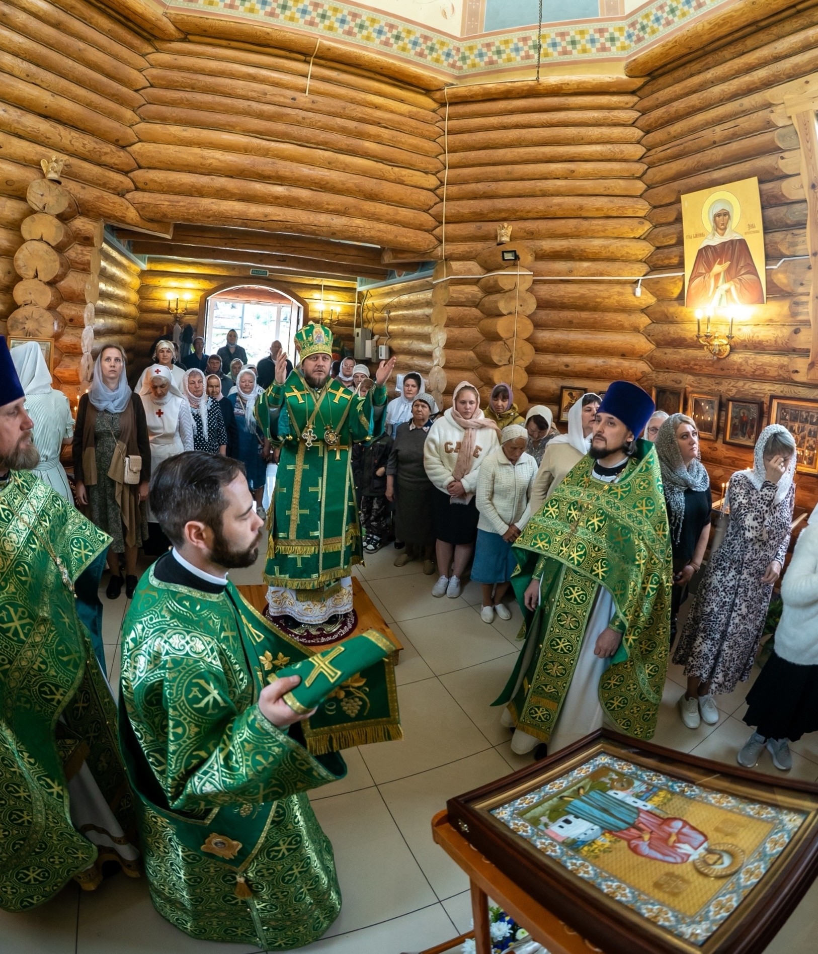 Литургия в храме блж. Ксении Петербургской в с. Куваши