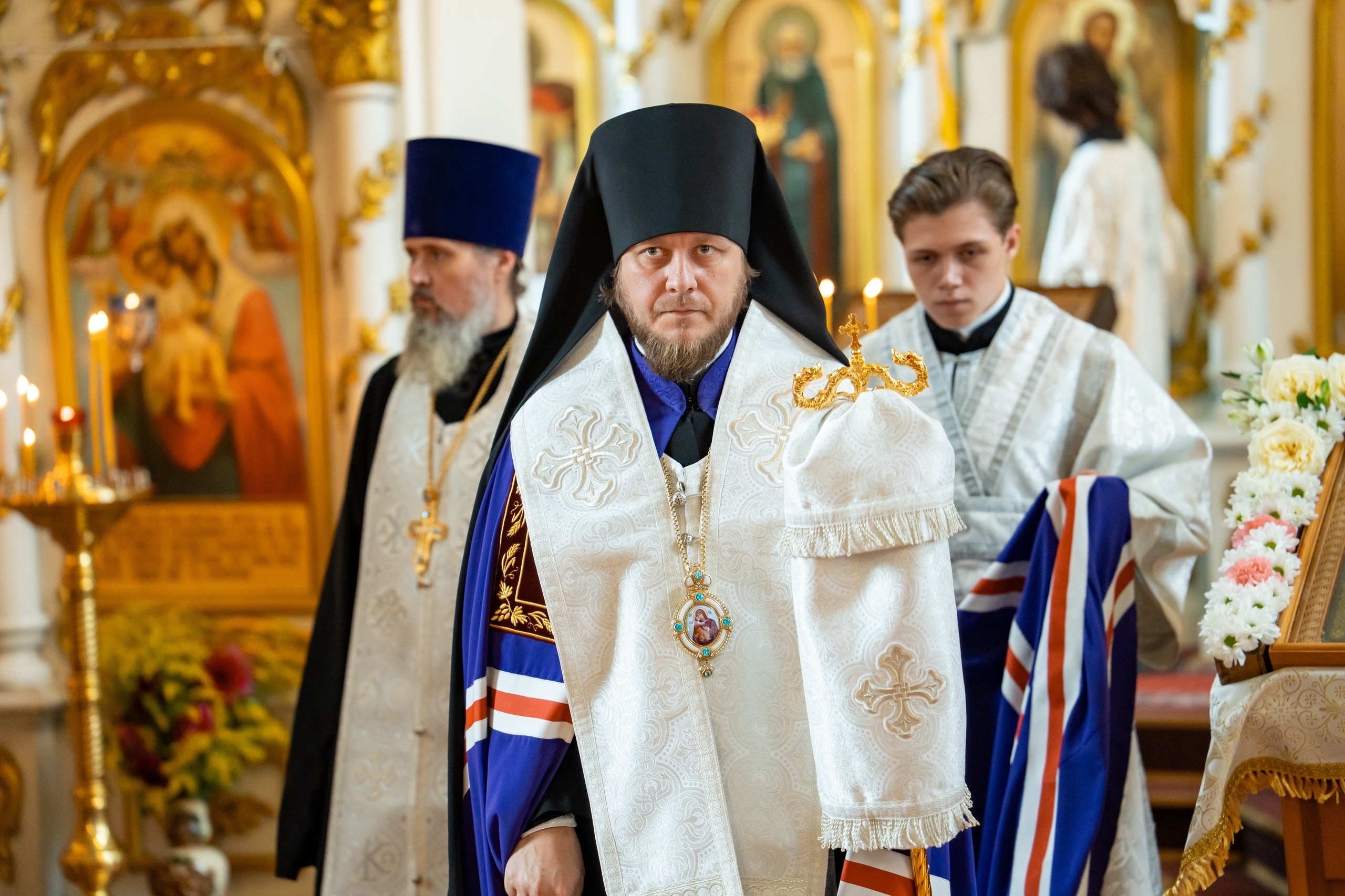 Всенощное бдение в канун Преображения господня в Никольском соборном храме г. Сатка