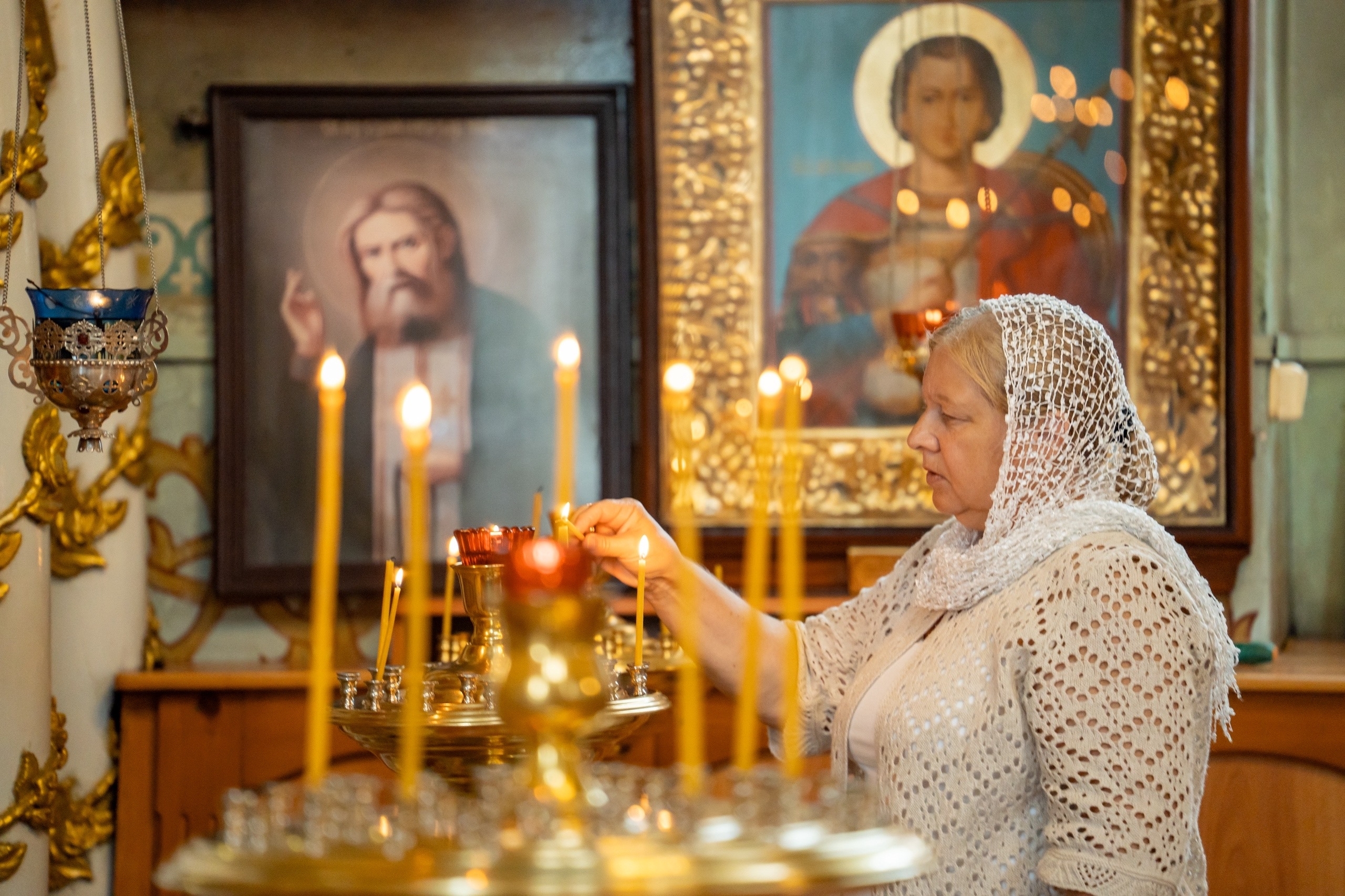 Всенощное бдение в канун Преображения господня в Никольском соборном храме г. Сатка