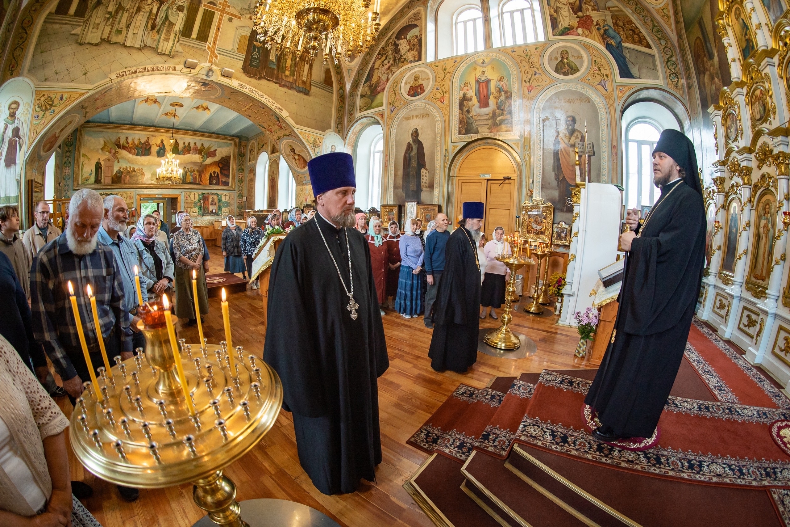 Всенощное бдение в канун Преображения господня в Никольском соборном храме г. Сатка