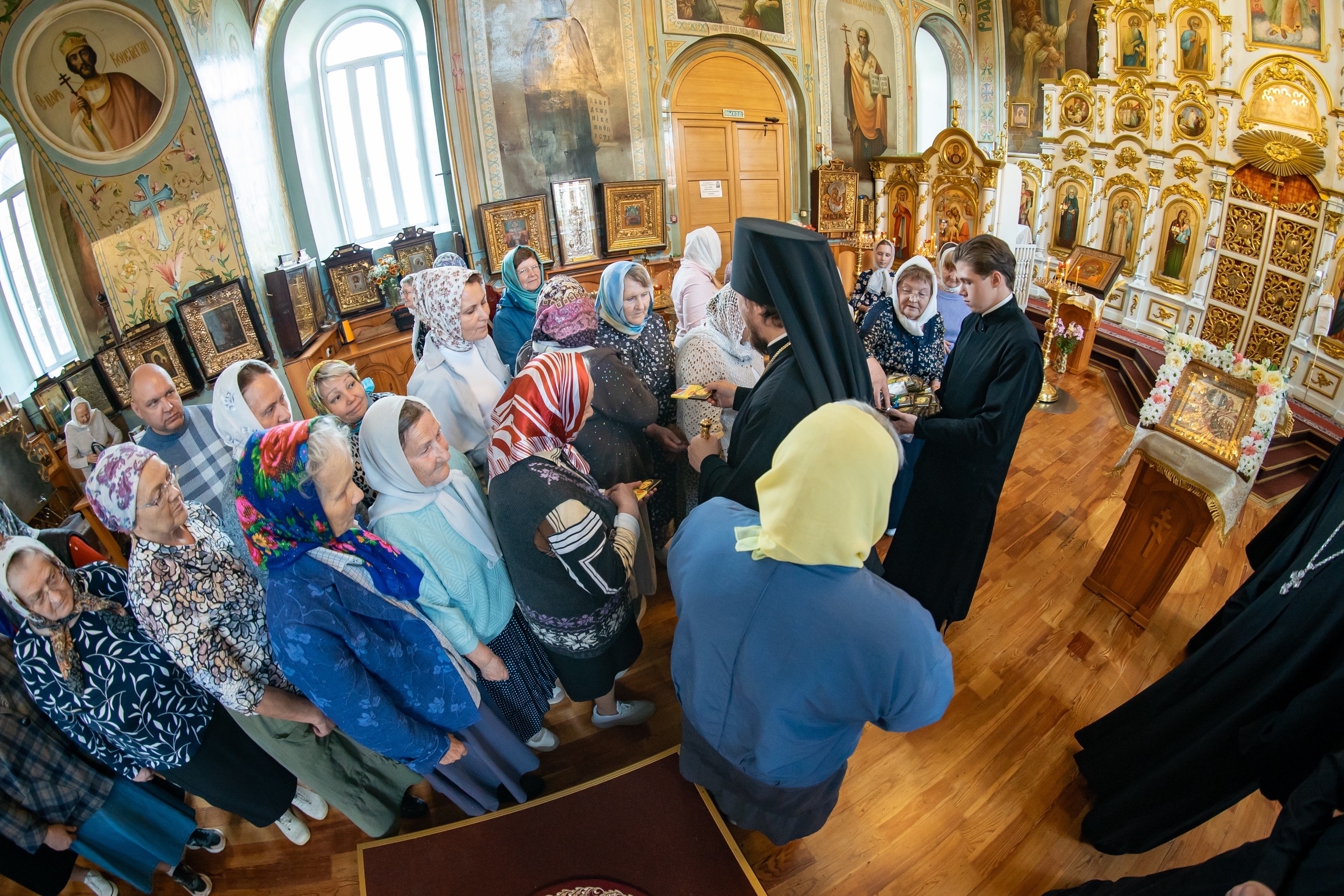Всенощное бдение в канун Преображения господня в Никольском соборном храме г. Сатка