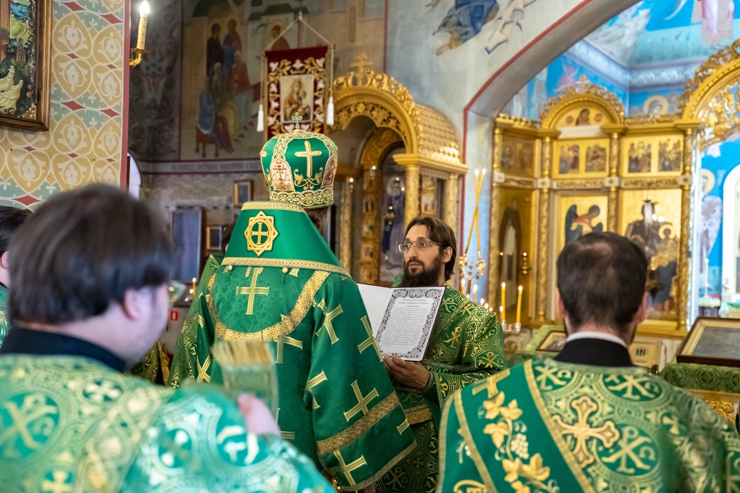 Литургия в пятницу 12-й седмицы по Пятидесятнице, прпп. Зосимы, Савватия и Германа Соловецких
